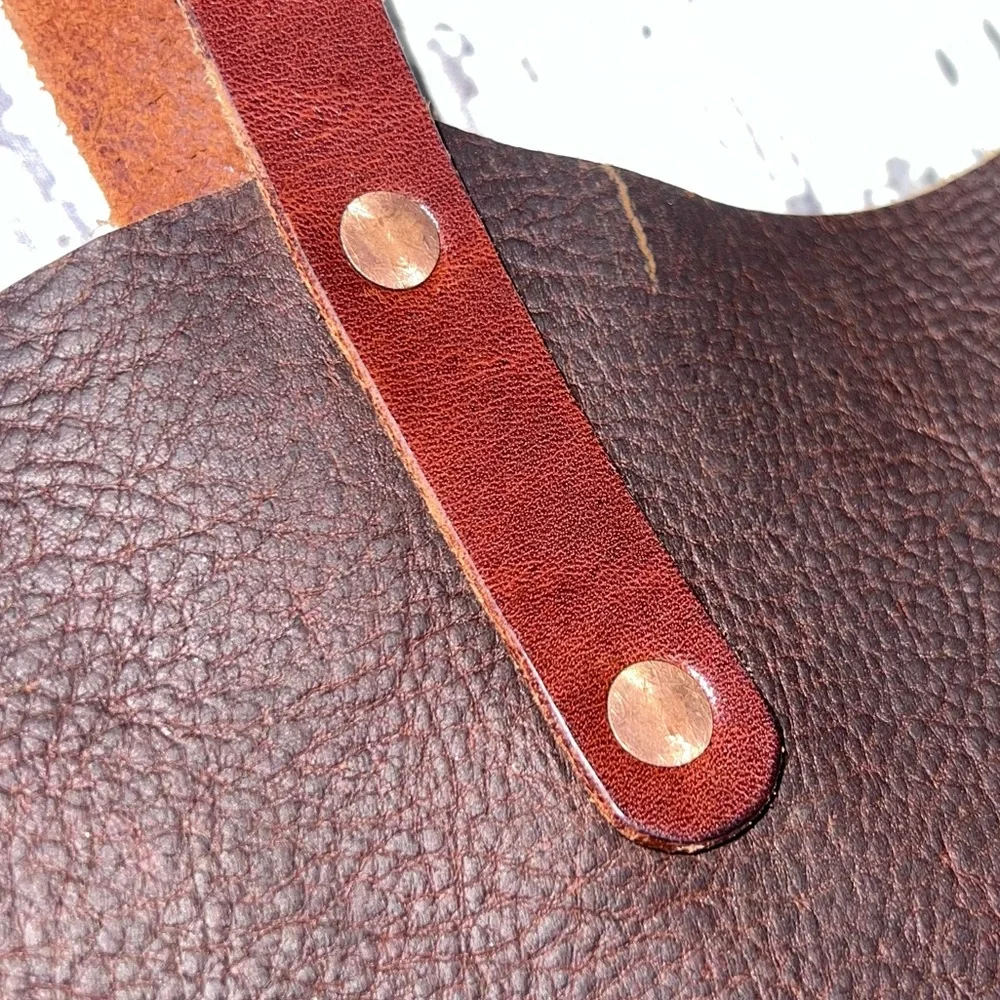 Holy Cow Leather Goods - Full Grain Medium Leather ‘Jenny’ Tote - Brown - Picture 12 of 15